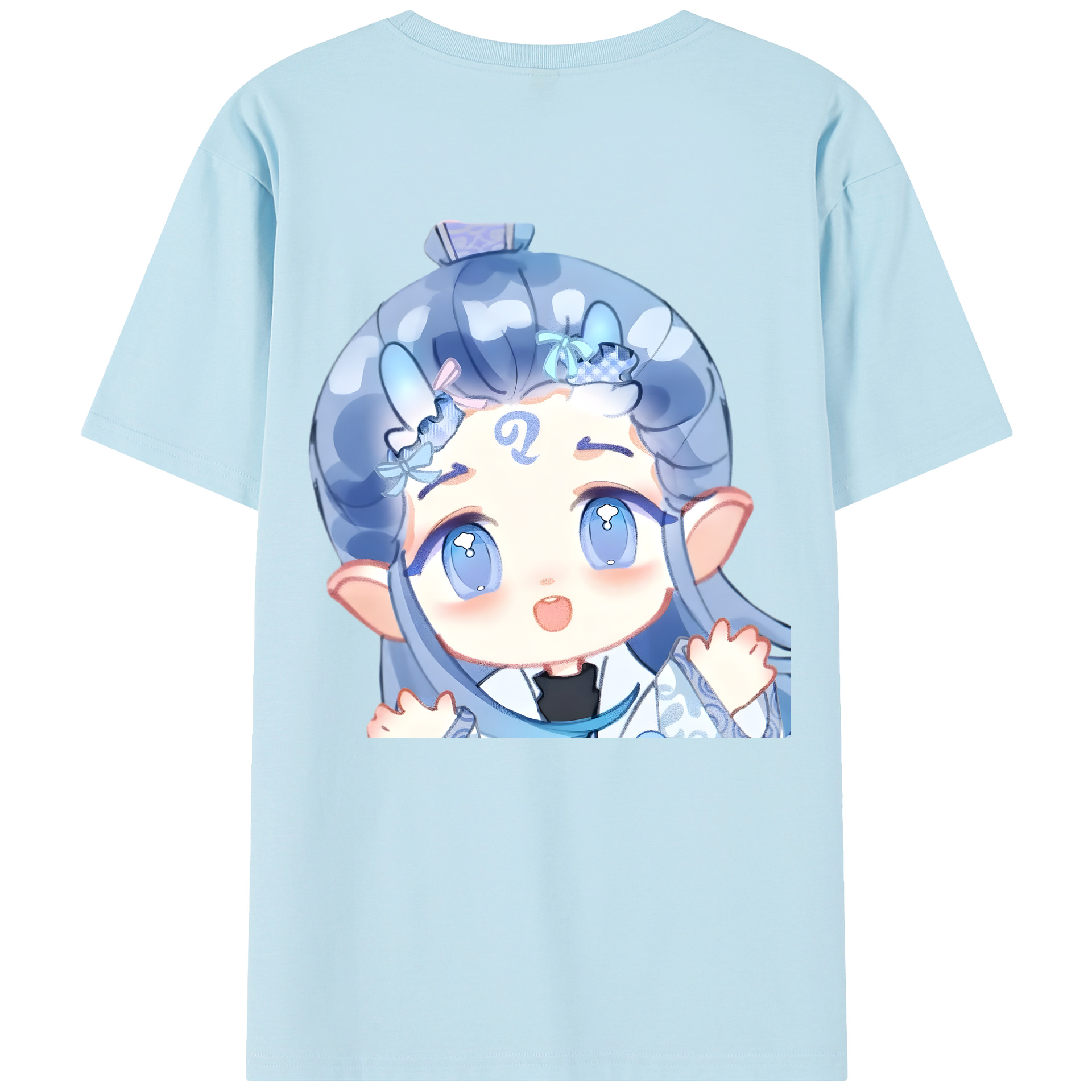 （画像用） Ne Zha 2 ナタ 魔童の大暴れ 綿100％半袖Tシャツ（背面プリント）